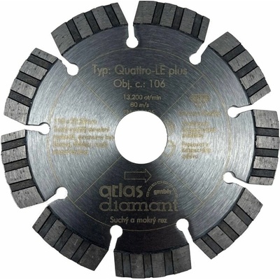 Atlas Quattro Laser diamantový řezný kotouč 115 mm QL115