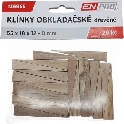 Klínky montážní DEK 65×18×0–12 mm 20 ks