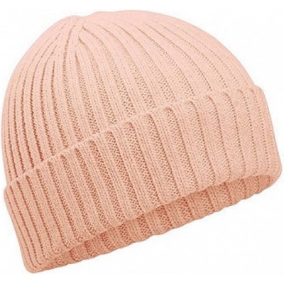 Beechfield dětská čepice z organické bavlny ze žebrovaného úpletu oranžová broskvová CB341B