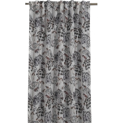 Sehlbach Závěs se skrytými poutky, botanický potisk, 245 x 135 cm