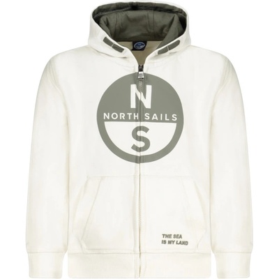 North sails Детски суитшърт с цип north sails, Размер 6a, Цвят Бял (794476000_bi0105)