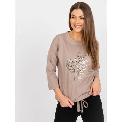 Blouse RV BZ 7545.42P dark beige krémová