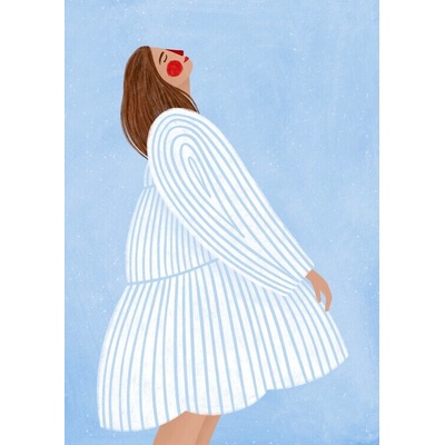 Plagát, Obraz - The Woman With the Blue Stripes, Bea Muller, 30 × 40 cm