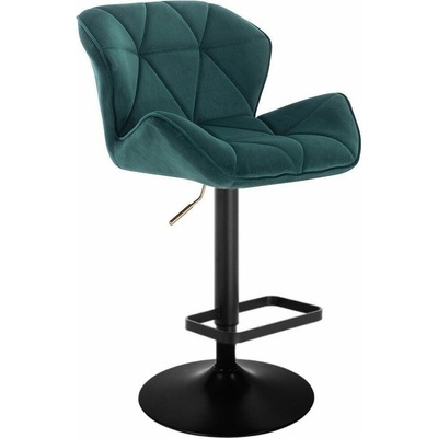 LuxuryForm Design Milano Velur na čiernom tanieri zelená