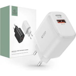Tech-Protect Стенно зарядно за IOS и ANDROID PD20W/QC3.0 от Tech-Protect C20W - бяло (9589046924293)