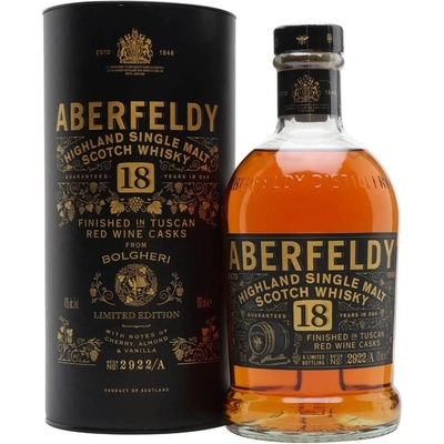 Aberfeldy 18y Bolgheri Tuscan Red Wine Casks Limited Edition 43% 0,7 l (tuba)