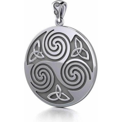 Fantasy Šperky Keltský stříbrný přívěsek Triskelion P3425