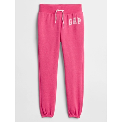 GAP Detské tepláky logo fleece Ružová