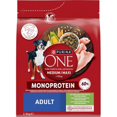 PURINA One Adult Medium & Maxi Monoprotein Rich in turkey 2,5 kg