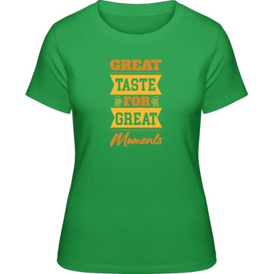 Premium Tričko Design Great Taste for Great Moments Čistá zelená