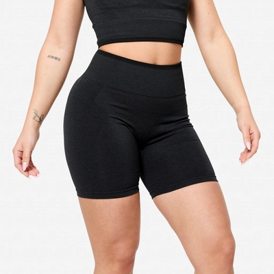 Domyos dámské fitness kraťasy bezešvé černá/šedá