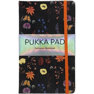 PUKKA PAD Bloom A5 192 страници, подплатени с черна гумена лента тетрадка A17357BL2 (A17357BL2)