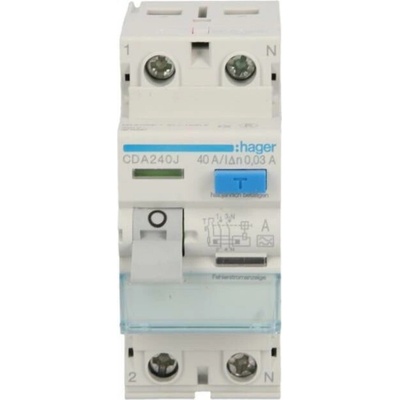 Hager RCCB 1P+N 40A 30mA 6kA A CDA240J – Hledejceny.cz