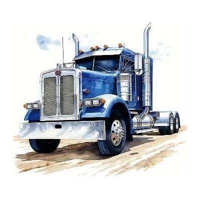 Nažehlovací obrázek - americký Truck (23,0 x 20,5 cm)