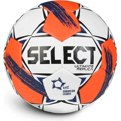 Select Хандбална топка Select Ultimate EHF Шампионска лига Replica V25 бял/червен размер 0