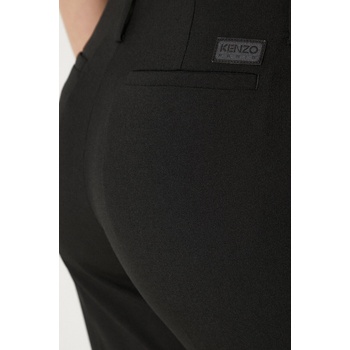 Kenzo Вълнен панталон Kenzo в черно с кройка тип цигара, с висока талия FE62PA0929GE. 99 (FE62PA0929GE.99)