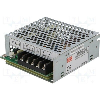 MEAN WELL SD-25C-24 Měnič: DC/DC; 26,4W; Uvst: 36÷72VDC; Uvýst: 24VDC; Ivýst: 1,1A; SD