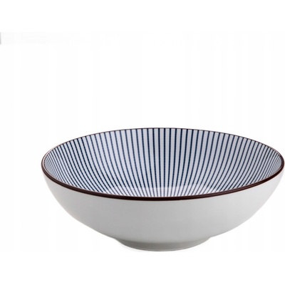 Homla Misa Navia tmavomodrá s hnedým okrajom 21 cm