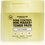 breakout + aid Pore Control Mini Masks + Toner Pads тонизиращи възглавнички със салицилова киселина 100 бр