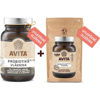 Avita International Probiotika plus Vláknina 60 tabliet