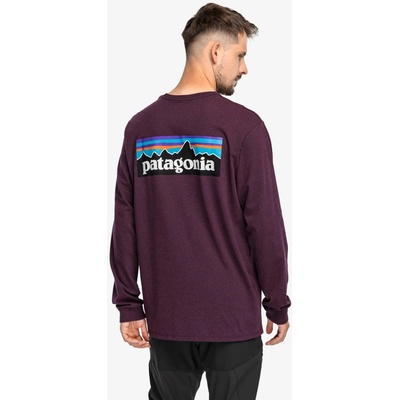 Patagonia L/S P-6 Logo Responsibili-Tee berry fig