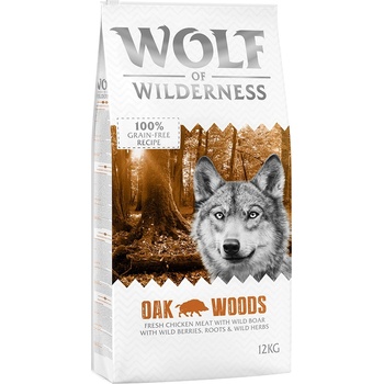 Wolf of Wilderness Oak Woods s diviakom 2 x 12 kg