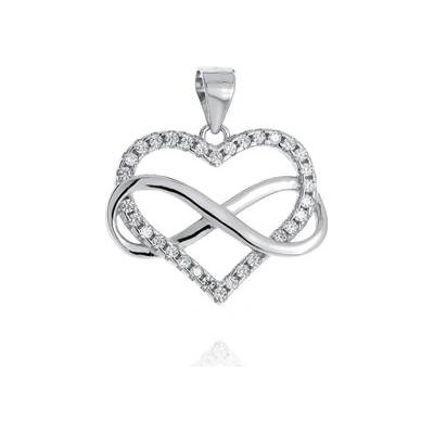 Nubis Stříbrný přívěšek srdce s nekonečnem NB 4243 – Zboží Dáma