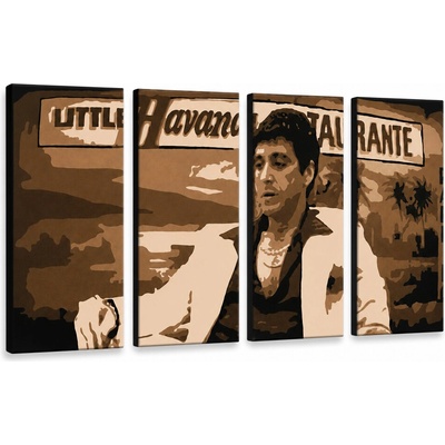 Ručne maľovaný POP Art obraz HAVANA - AL PACINO - 120x60 cm