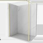 Mexen Kioto душекранна стена Walk-in 180 x 40 см, прозрачна, златиста четка - 800-180-212-55-00-040 (800-180-212-55-00-040)