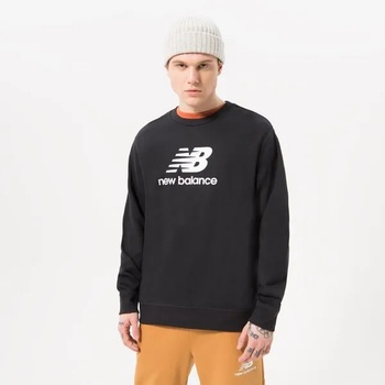 New Balance Суитчър Nb Essentials Logo Crew мъжки Дрехи Суичъри MT31538BK Черен L (MT31538BK)