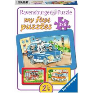 Ravensburger Пъзел Ravensburger 6 части 3 в 1 - Моят първи пъзел: Животни в действие (5630) - baby