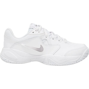 Nike Детски маратонки Nike Kid's Junior Court Lite 2 Sneakers - White / Metallic Silver - размер 35, 5 (EU) (702-6314-0216)