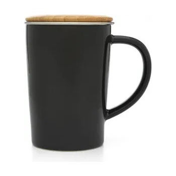 Bredemeijer group (Нидерландия) Порцеланова черна чаша за чай bredemeijer с филтър и капак - 400 мл (br 142009)