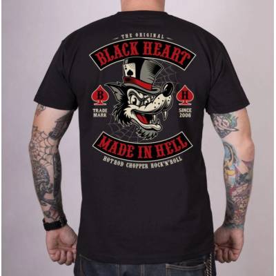 Black heart Мъжка тениска BLACK HEART - LONE WOLF - Black - 18917