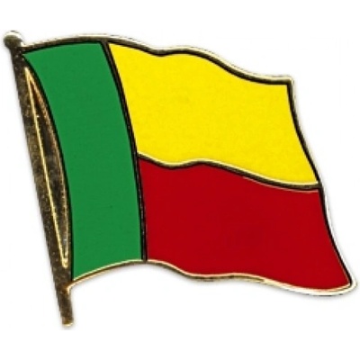 Odznak (pins) 20mm vlajka Benin - barevný