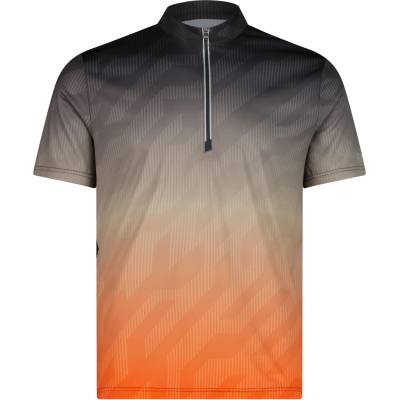 CMP Мъжка фланелка с къс ръкав за колоездене CMP 1/4-Zip T-Shirt Freebike Cycling jersey - Antracite / Corda / Orange - размер 54 (EU) (056-3986-0115)