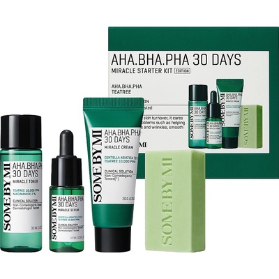 Some By Mi AHA BHA PHA 30 Days Miracle Starter Kit - Комплект за проблемна кожа (пяна, тоник, крем, серум)
