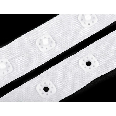 Prima-obchod Zapínání na body metráž šíře 17 mm bílá 1m