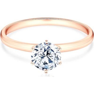 Savicki Zásnubný prsteň ružové zlato diamant SV R8 D R