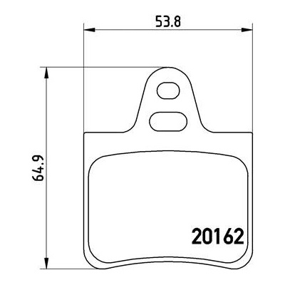 BREMBO Sada brzdových platničiek kotúčovej brzdy P61037