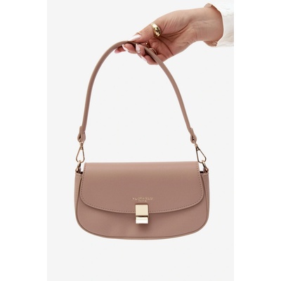 Flora & Co malá kožená kabelka béžová krémová