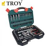 TROY Комплект професионална тресчотка troy 26101 с вложки 1/2 и 1/4 (t 26101)