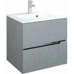 Oristo Комплект стенен шкаф и мивка Oristo Silver MDF сив 60 см от композитен материал (OR33-SD-60-2+ORSUM60SILVER)