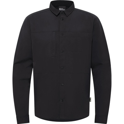 Jack Wolfskin Мъжка риза с копчета Jack Wolfskin Sierra Canyon L/S Shirt - Black - размер M (033-3071-0112)