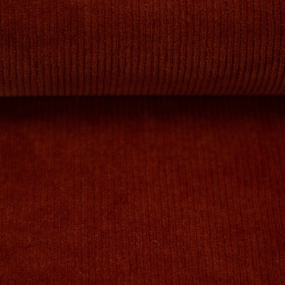 Velur – elastický úpletový manšestr - terracotta 715