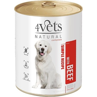 4Vets NATURAL Simple Recipe с говеждо месо 800 г