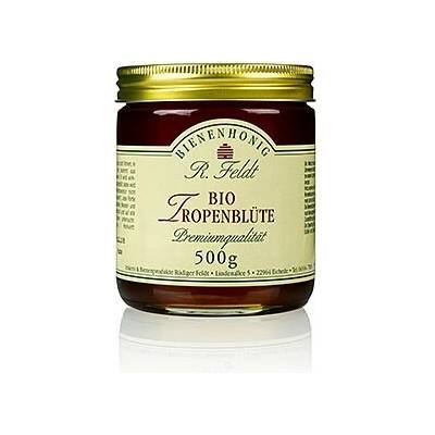 Rüdiger Feldt Imkerei + Bienenprodukte Med z tropických květů, Kuba, zlatý, tekutý, květinový, 500 g
