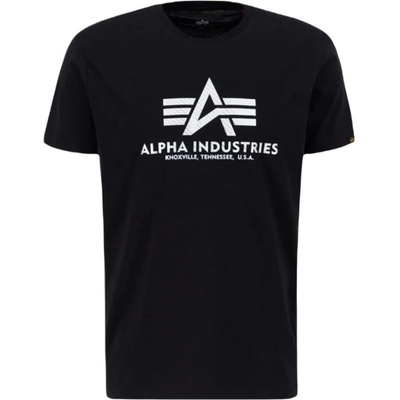 Alpha Industries Basic Big Logo Carbon T černo/stříbrné