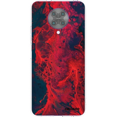 Púzdro Picasee silikónové Xiaomi Poco F2 Pro - Organic red čiré