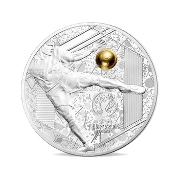 Monnaie de Paris Сребърна монета "Велики спортни събития - УЕФА - Силен удар", с частично златно покритие (2010144)